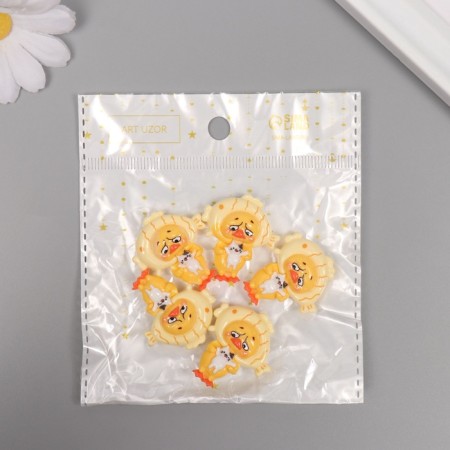 Decor for creativity Plastic "Dipeted in a hat-flake" set 5 sh 3.3x2.8x1 cm-3
