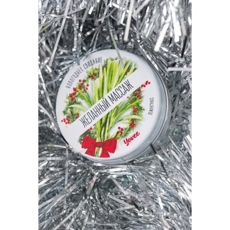 New Year's Massage candle Yovee "Hard Massage" with Aphrodisiac, Lemongrass, 30 ml-5