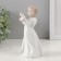 Souvenir Ceramics "Angel in a white dress with folded hands" 7.5x8x16 cm