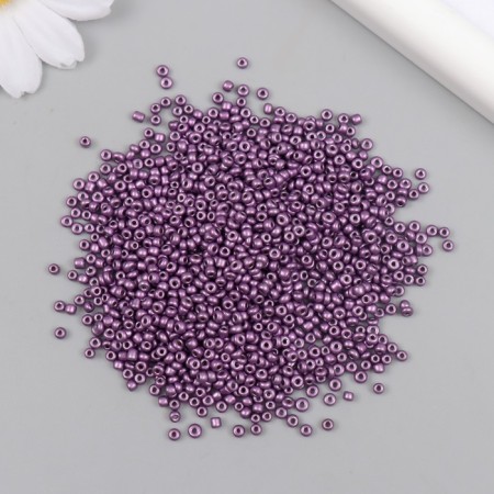 Glass beads 12/0 "eggplant" metallic 450 g-1