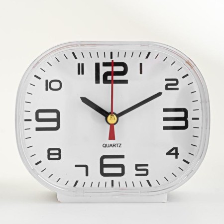 Alarm clock "Stand", 12 x 10 cm, white