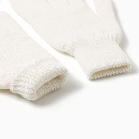 Gloves double, white color, rn 20-2