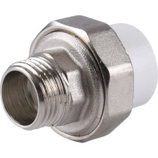 Муфта разъемная Kalde, полипропиленовая, d=20 мм x 1/2", наружная резьба серии ЕСО
