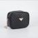 Bag with a line and color lining, black color