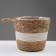 Kashpo wicker "Tanzania" with a pen, 25.5x25.5x23 cm, natural, white