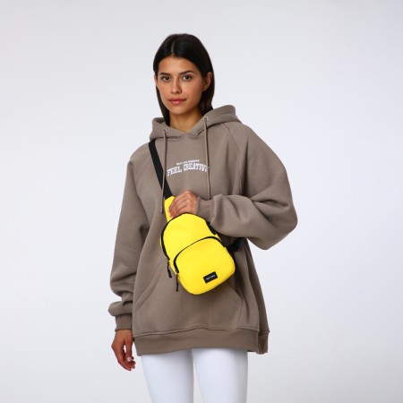 Textura lightning bag, external pocket, yellow color-7