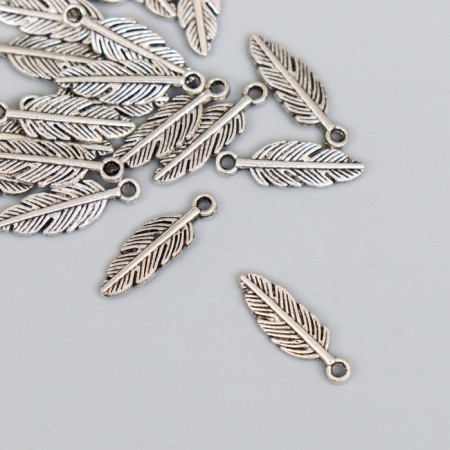 Pen's pendant, color silver 5x15 mm