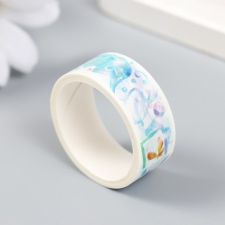 Glue tape Paper "Magic dream" set 10 pcs width. 0.5/1/1.5/3 cm dl. 2 m-1