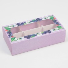 Box under 6 sweets, confectionery packaging 