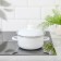Cylindrical pan, 1.5 l, d = 16 cm, h = 9.5 cm, enameled cover, induction, white color