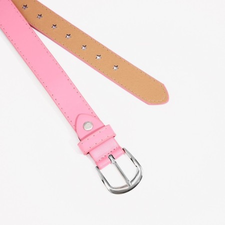 Building belt, width 2.3 cm, screw, buckle metal, pink color-1