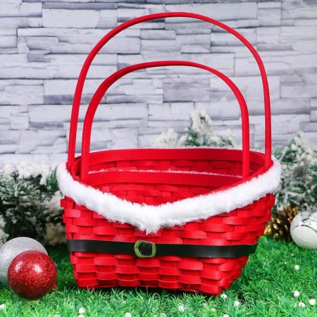 Set of baskets "Red fur coat", 2 pcs: 28 × 22 × 11/33.5 cm, 22 × 17 × 9/27 cm, veneer-1