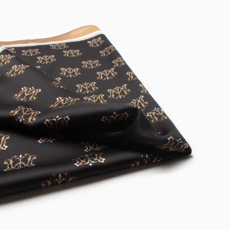 Women's scarf minku 70*70 cm, black-1