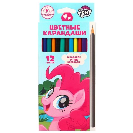 Color pencils, 12 colors, trihedral, my little pony-6
