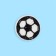Thermal appliance "football", d = 3 cm, white/black color