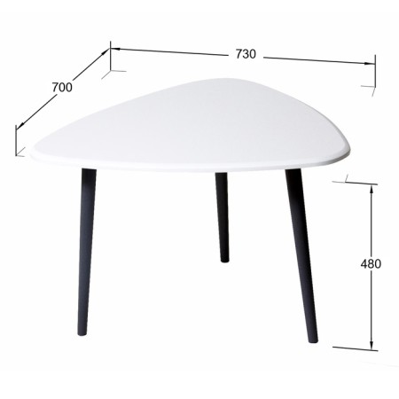 Comeric table "Queens", 700 × 730 × 480 mm, white color-3