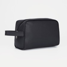 Cosmetic bag with lightning, black color