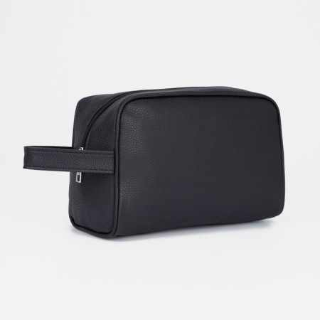 Cosmetic bag with lightning, black color