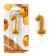 A candle for a cake, a number, brilliant “1”, gold, 4 x 10 cm.
