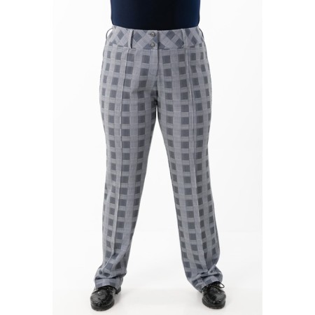 Female trousers, size 60, gray color-1