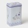 Bank for bulk products "geese", 2.7 l, 13.5 x 9.5 x 21.5 cm, tin, white color in peas