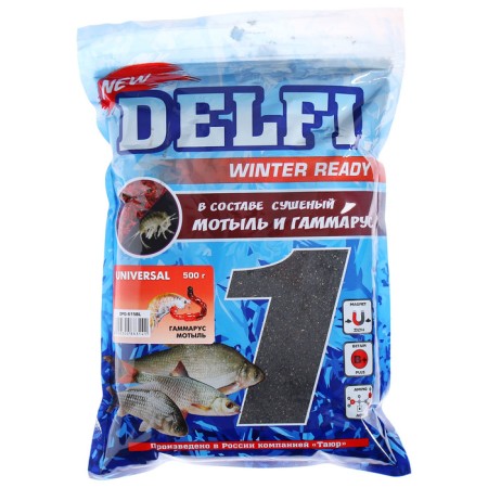 Bait winter -moisturized delfi Ice Ready, universal, gammarus/moth, 500 g