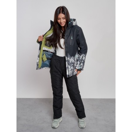 Ski suit female, size 44, black color-11