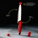 Knife - chef of the shade of Bull, blade 18 cm, red color