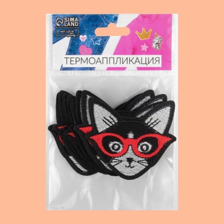 Thermal appliance "Cat with glasses", 6 × 6 cm, black color-4