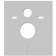 BERGES ATOM 410 toilet installation, white button, ABS plastic