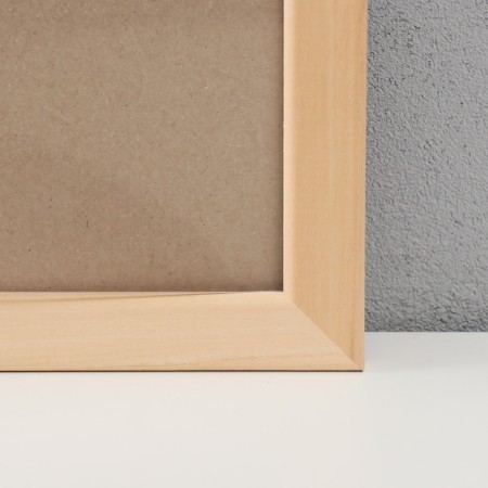 Photo frame wood (2500) 60x80 cm, natural color (plastic screen)-1