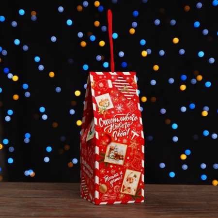 Gift Folding Box "Red Red" 9.5 x 9.5 x 25 cm-1