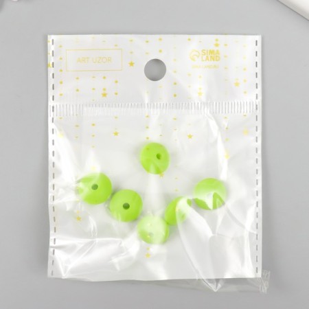 Busina silicone "flattened" fluorescent green d = 1.2 cm-2
