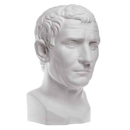 Gypsum figure famous people head Augustus, 26 x 28 x 48 cm-1