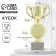 Cup 186, award figure, gold, stand stone, 17 x 9.5 x 5 cm.