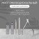 Manicure set, 5 items, in a metal case, silver color