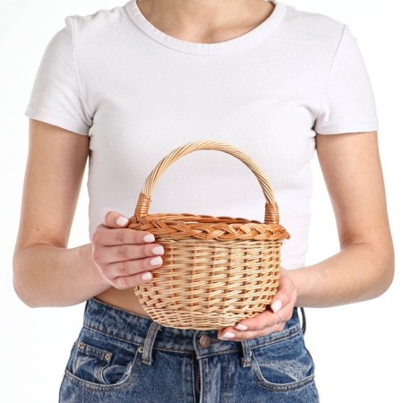 Basket "Lukoshko", bottom 10 cm, top 16 cm, height 11/19 cm, willow