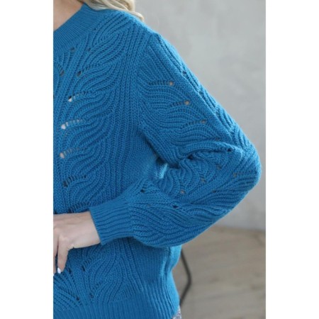 Female jumper wisell, size 50, blue color-2