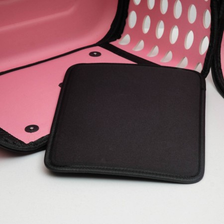 A folding bag-sheer with a separate entrance, EVA material, 43.5 x 28 x 33 cm, pink-6