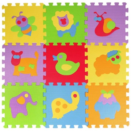 Puzzle rug "Favorite heroes. With animals ", 9 elements, 30x30 cm