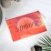 Cosmetic bag with zip-gl, transparent/orange color