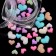 Decorative elements for the decor "heart", voluminous, colorful color