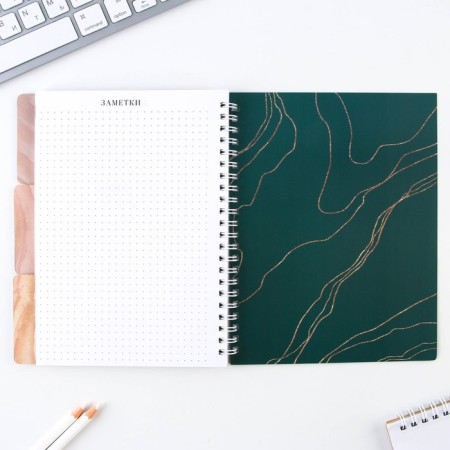 A journal of performance for a year for a teacher, A5 format, 80 sheets, soft cover "Golden Teacher"-14