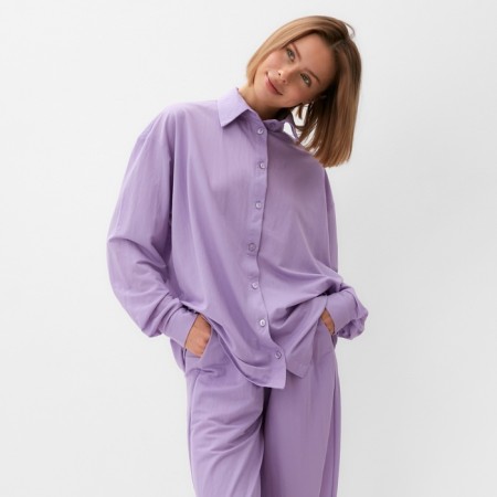 Female set (shirt, trousers) minku lilac color, river 54-1