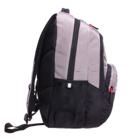 Youth backpack 45 x 32 x 23 cm, ergonomic back, laptop compartment, Grizzly 330, black/gray RU-330-1_1-3