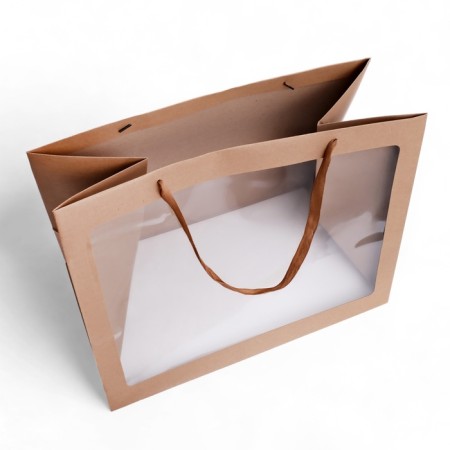Gift package with a window, craft, 60 x 45 x 35 cm-3