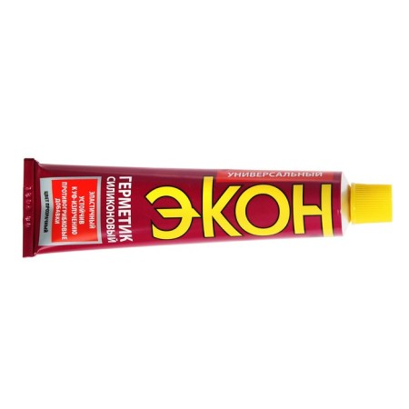 Sealant econ, silicone, universal, transparent, 70 ml-1