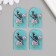 Acryl's work decor "Bird and pink flowers" 0.2x2.4x3.9 cm