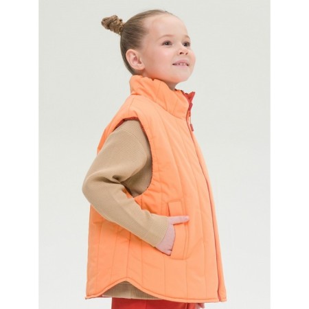 Vest for girls, height 116 cm, orange color-3