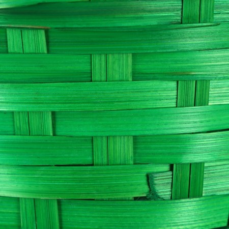 Wicker basket, d21 x 10/34 cm, green, bamboo-3